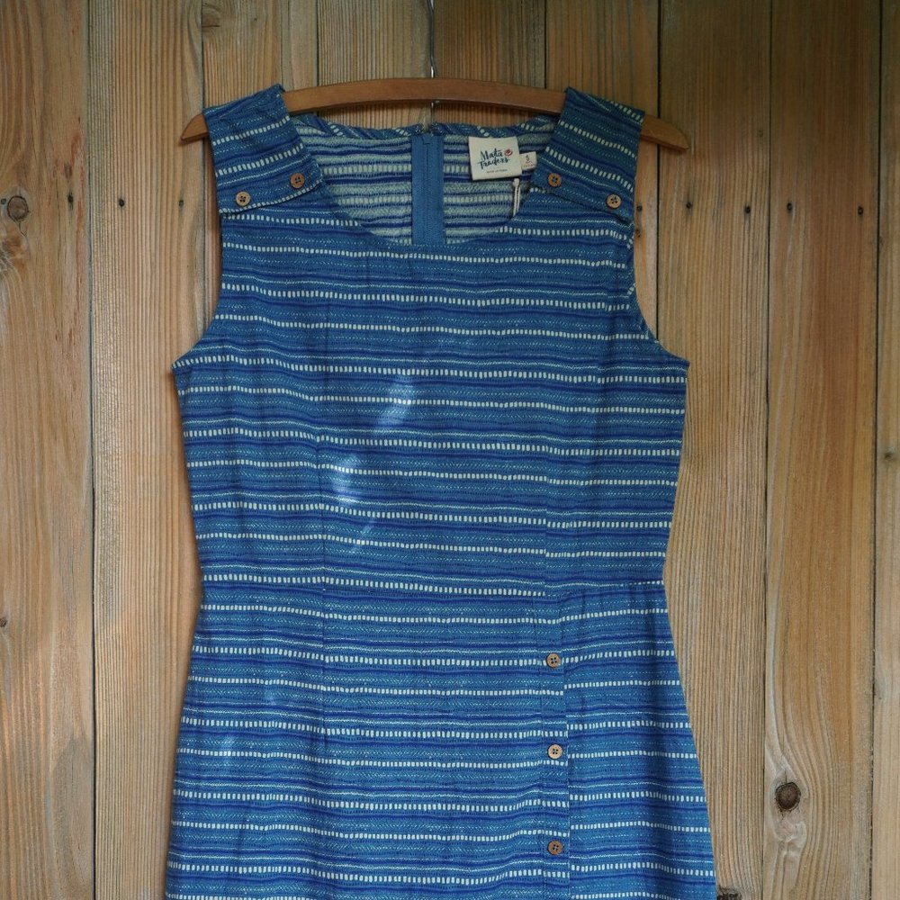 Mata Traders Blue Tea Time Dress, Small